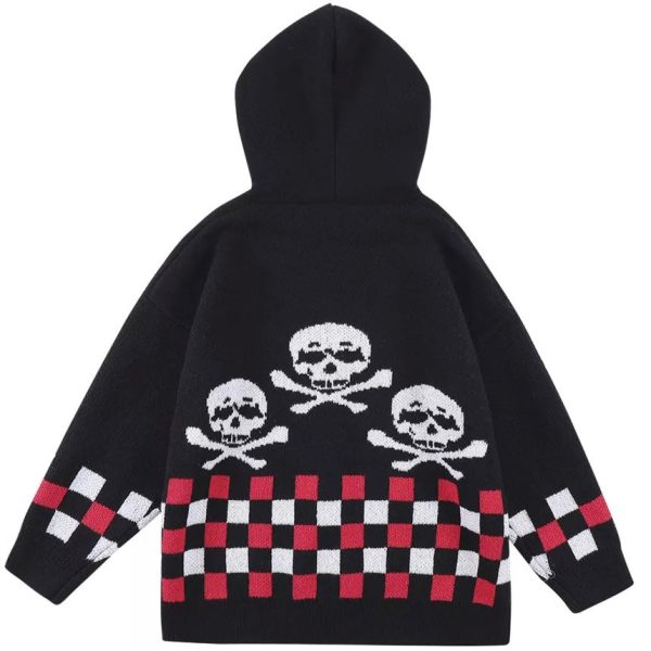 Checkerboard x Skulls Hooded Jacket