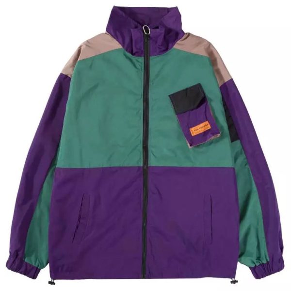 Vintage Colorblock Windbreaker