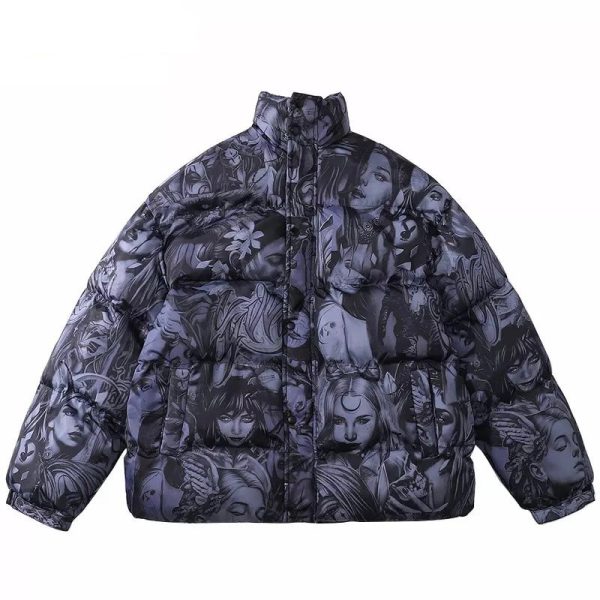 Anime Heroes Puffer Jacket